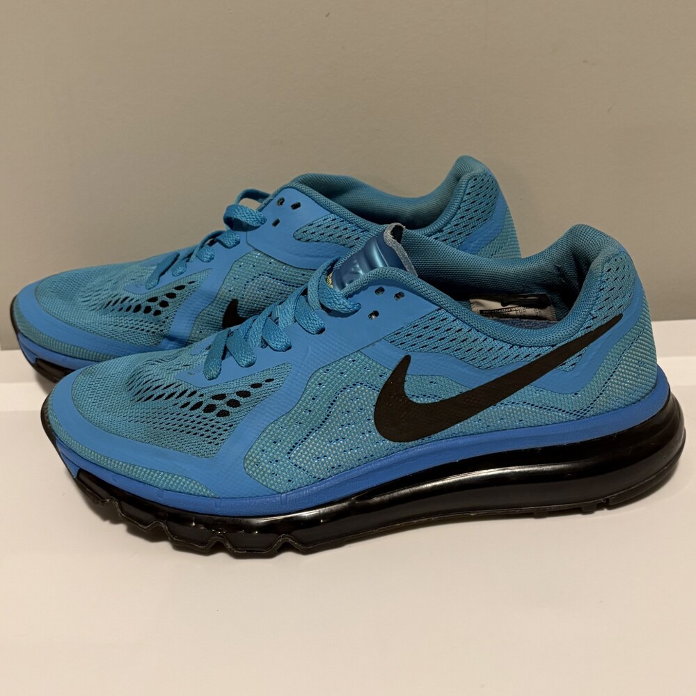 Nike Air Max 2014 Vivid Blue Black Mens Big Kids Boys Size 7Y